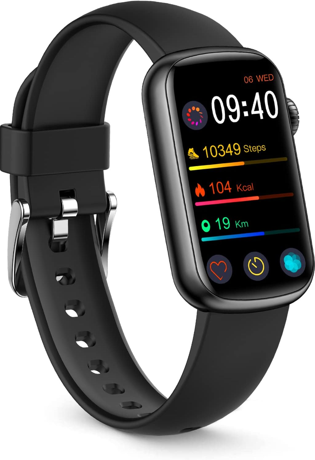 FITVII Slim Fitness Tracker with Blood Oxygen, Blood Pressure, 24/7 He