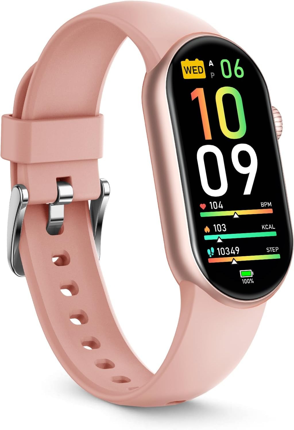 FITVII Ole Fitness Tracker with 24/7 Heart Rate and Blood Pressure Monitor, Blood Oxygen Sleep Tracking Step Calories Counter IP68 Waterproof Activity Tracker for Women Men